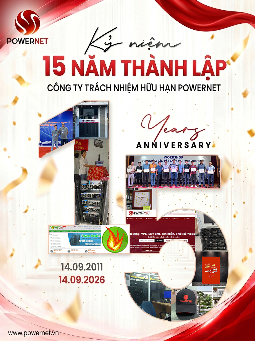 PowerNet poster 15 năm PowerNet poster 15 năm